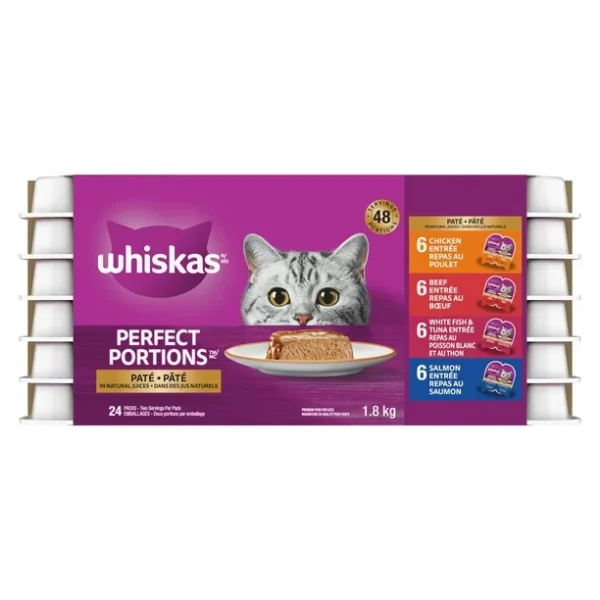 Whiskas Perfect Portions Paté Variety Pack Wet Cat Food, 24x75g - Image 2